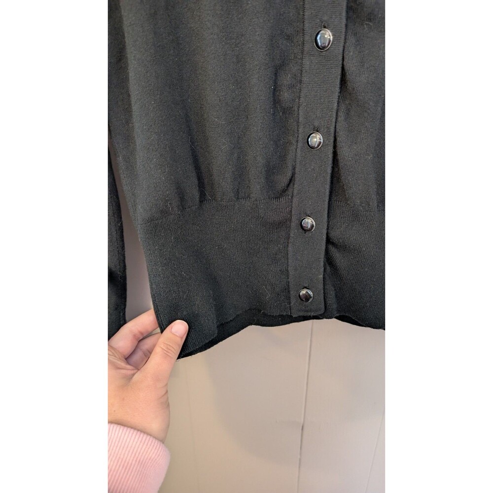 Banana Republic Women’s Silk Cotton Cashmere Black Cardigan Sweater Size Small - Picture 6 of 6
